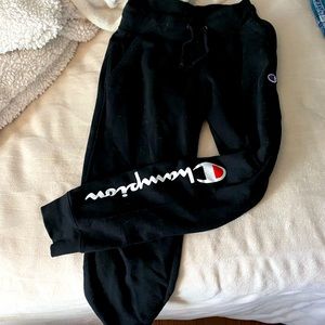 Black champion sweat pants!